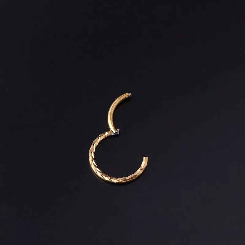 16G 8/10mm Nose Rings Silver/Gold Hypoallergenic Stainless Steel Cartilage Rook Hoop Earrings Piercing Jewelry for Women Men