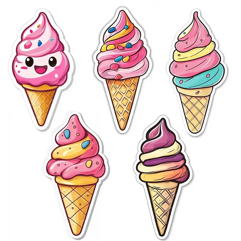 

Car Sticker Ice Cream Sticker Waterproof Vinyl Decal on Bumper Rear Window Laptop Self-adhesive Decal For Car Accessories SH828