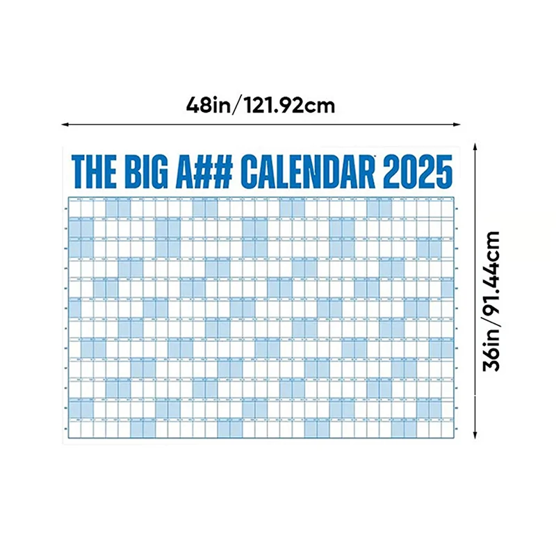 Calendrier mural 2025 Grand calendrier effaçable à sec pour mur, 1 planificateur de calendrier familial annuel, utilisez 2025 janvier - décembre 2025 2025