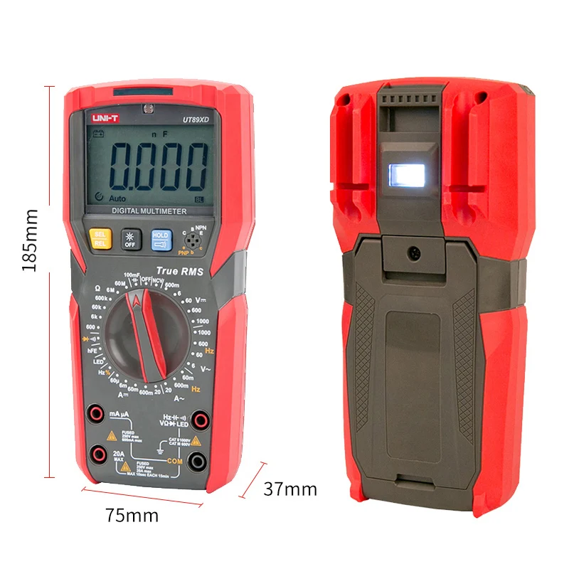 UNI-T UT89X UT89XD Professional Digital Multimeter True RMS 20A NCV Current AC DC Voltmeter Capacitance Resistance Tester
