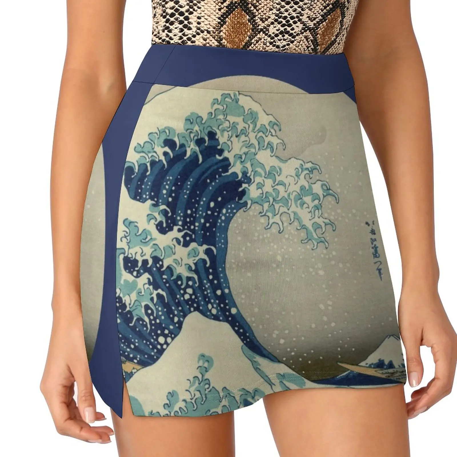 

Great Wave off Kanagawa circle Light Proof Trouser Skirt skirt skirt festival outfit women