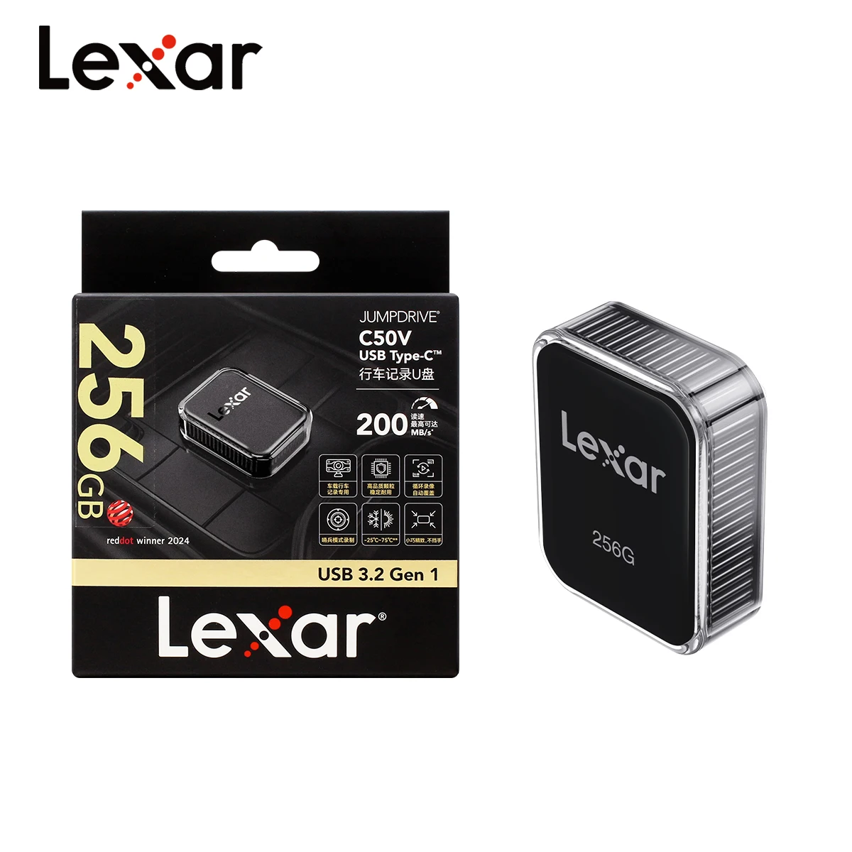 Lexar Jumpdrive USB TYPE-C حافلة تسلسلية عالمية 64 جيجابايت 128 جيجابايت 256 جيجابايت C50V USB3.2 Gen1 عصا ذاكرة فلاش لمسجل القيادة