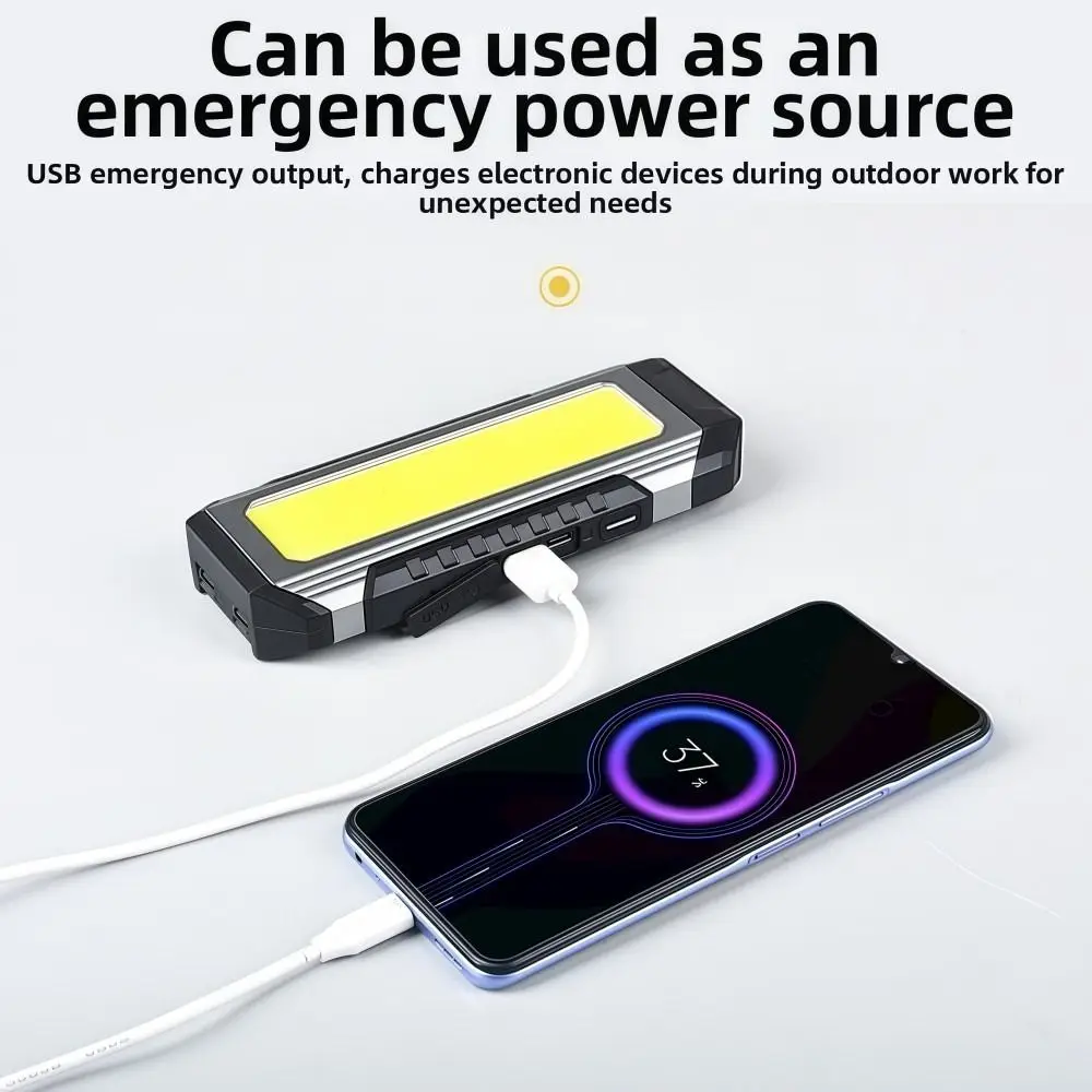 LED Magnetic Flashlight 4000mAh 2×18650 COB Work Light Strong Light Waterproof Camping Torch Light Outdoor Night Lighting