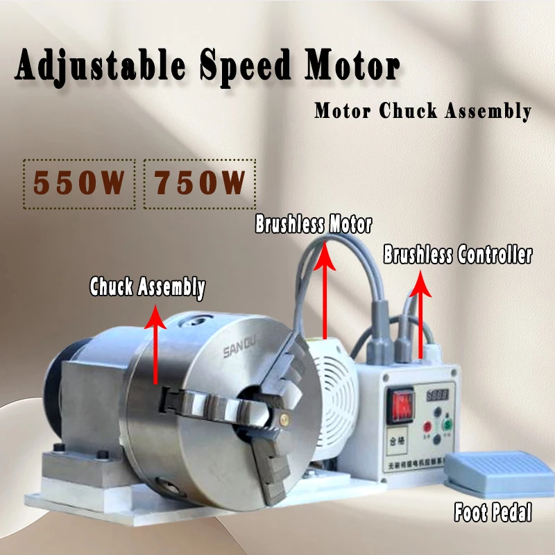 

Adjustable Speed Rotary Axis Dividing Index Head With 125mm 160mm Chuck And 750W Servo motor For Polishing Machine Pole Repair
