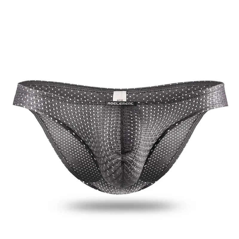 

Tight-fitting ice silk transparent underwear small triangle pants mesh eyes sexy youth underpants, breathable trendy thin shorts