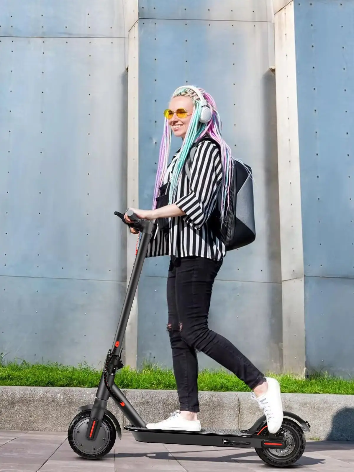 SUNNIGOO Urban Commuting Escooter N7PRO 350W Składana Hulajnoga Elektryczna z Aluminiowym Ramą, Oponami 8.5'', Baterią Litową 36V 10.4AH z Aplikacją, Hulajnoga Elektryczna dla Dorosłych, Studentów, — 2
