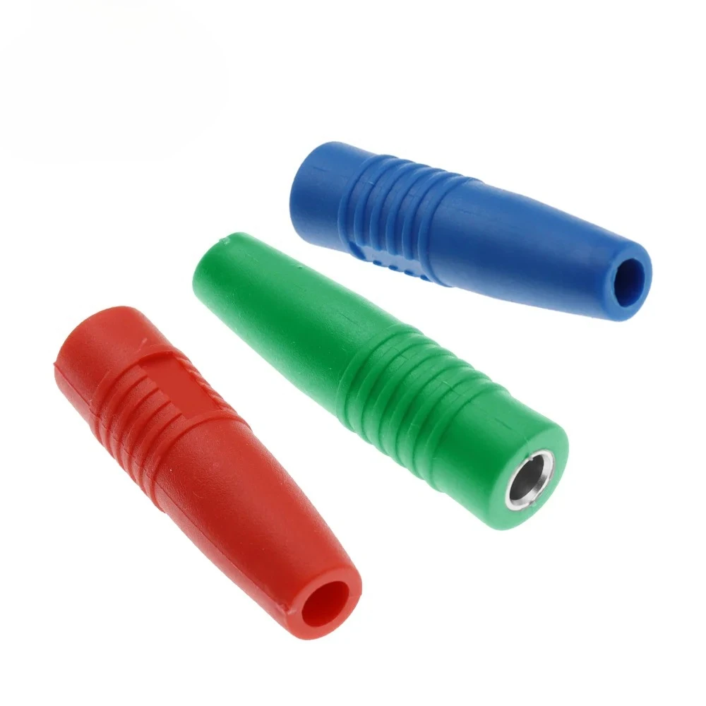 4MM Banana Female Insulated Jack Plug Wire Solder Connector Brass