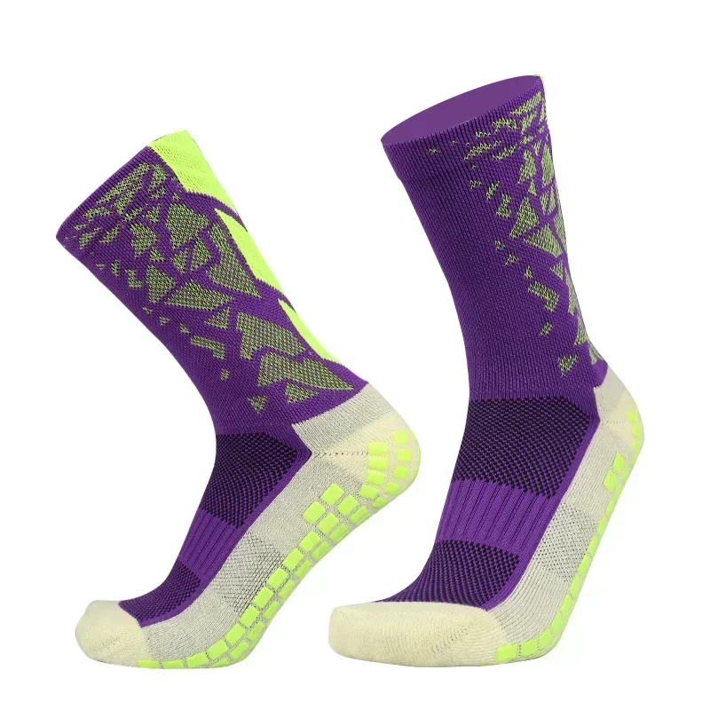 3 Pairs Professional Men Women Camouflage Arrow Soccer Socks Breathable Sports Silicone Anti Slip Grip Football