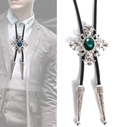 Bolo Tie for Men Western Cowboy Style Necktie with Alloy Buckle Decor Dropshipping