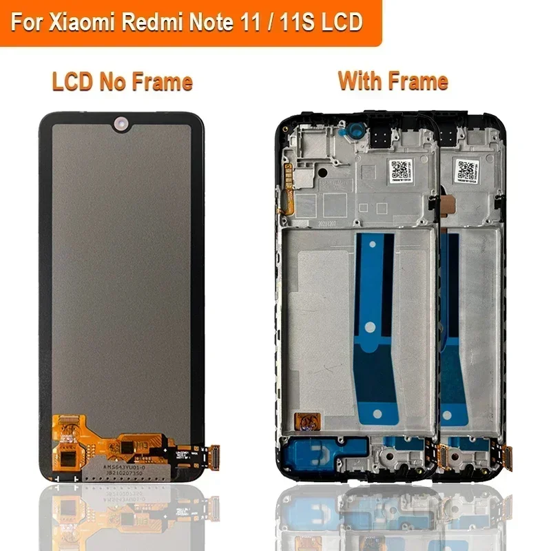 2201117SG, 2201117SI, 2201117SY LCD For Xiaomi Redmi Note 11 LCD Display Touch Screen Digitizer Assembly For Redmi Note 11S LCD