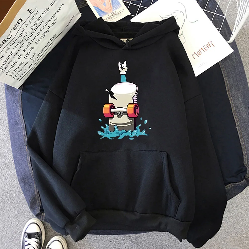 Cartoon Skateboard Graphic Hoodies Kawaii Sweatshirts Men Pullover High Street Casual  Winter Clothes Women Long Sleeve Sudadera