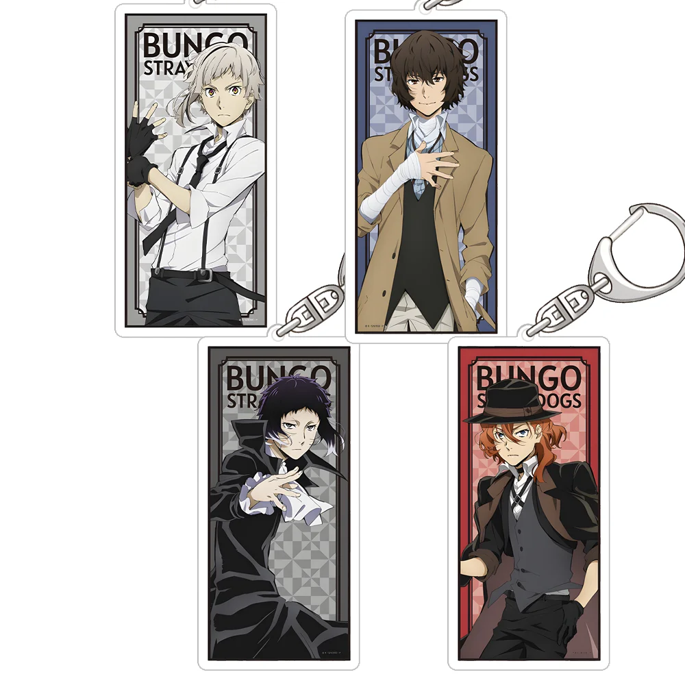 Bungo Stray Dogs Nakajima Atsushi Dazai Osamu Ryunosuke Akutagawa Nakahara Chuuya Official Acrylic Keychain Bag pendant Gifts