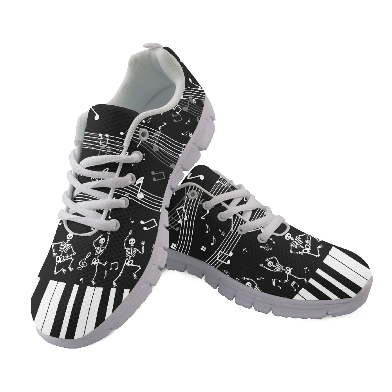 Coloranimal Music Athletic Shoes Mesh & EVA Sole Running Shoes Non Slip Sports Tennis Shoes for Women