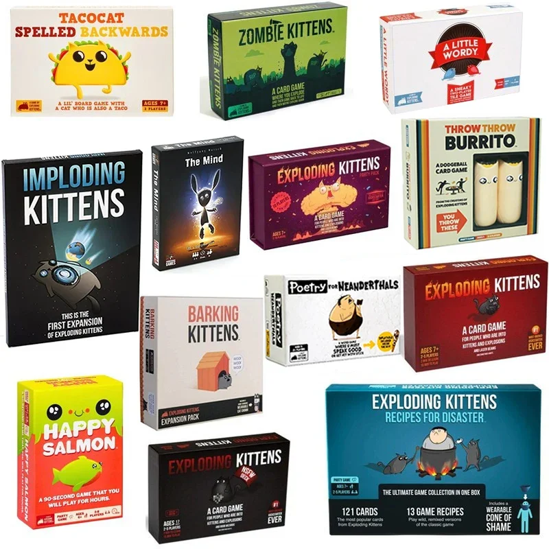 Exploding Kittens Card Family Party Table Game NSFW Party Streaking Kittens Imploding Kittens Expansion Barking Kittens Bears