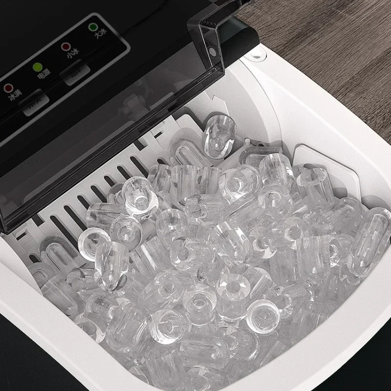 Mini máquina de hielo redonda automática para el hogar, fabricante de cubitos de hielo pequeño, inteligente, fácil de hacer, fresco todo el verano, 15kg