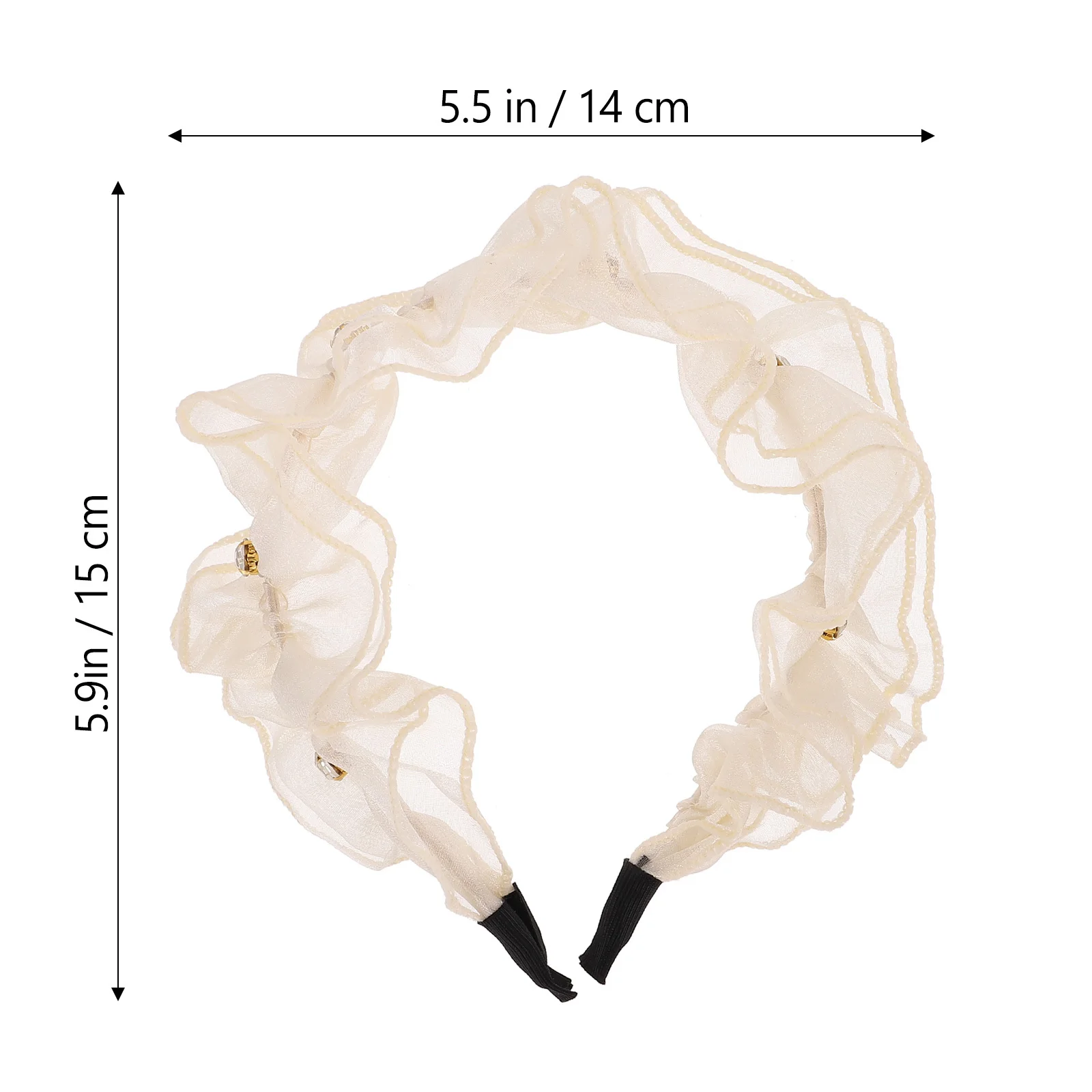 عصابة رأس أنيقة من الدانتيل على طراز لوليتا الحلو للنساء، زينة شعر مريحة طوال اليوم، إكسسوارات عصرية للحفلات #5
