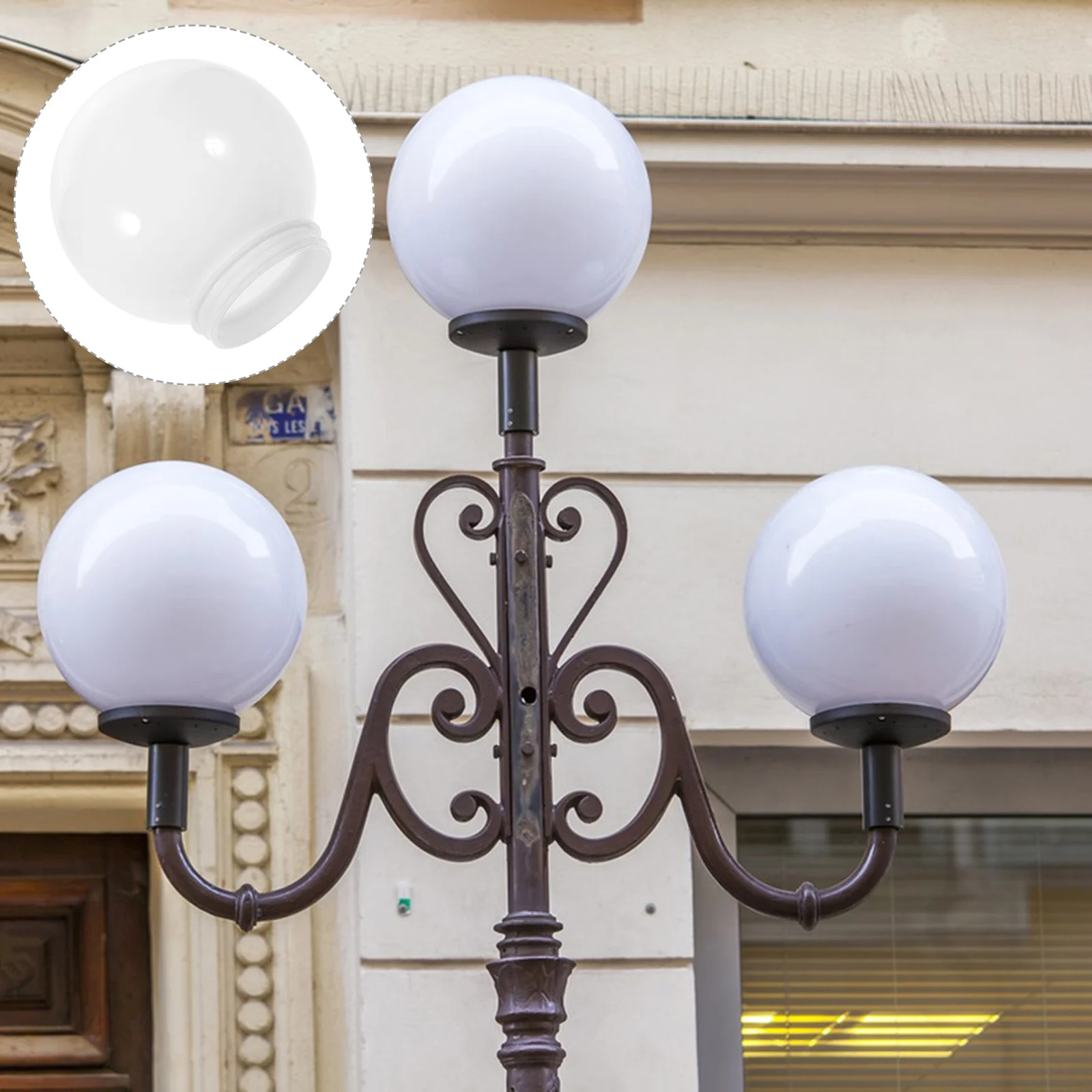 

Lamps Shades Ball Lampshade Patio Outdoor Bathroom Light Replacement Globe Wall White Porch