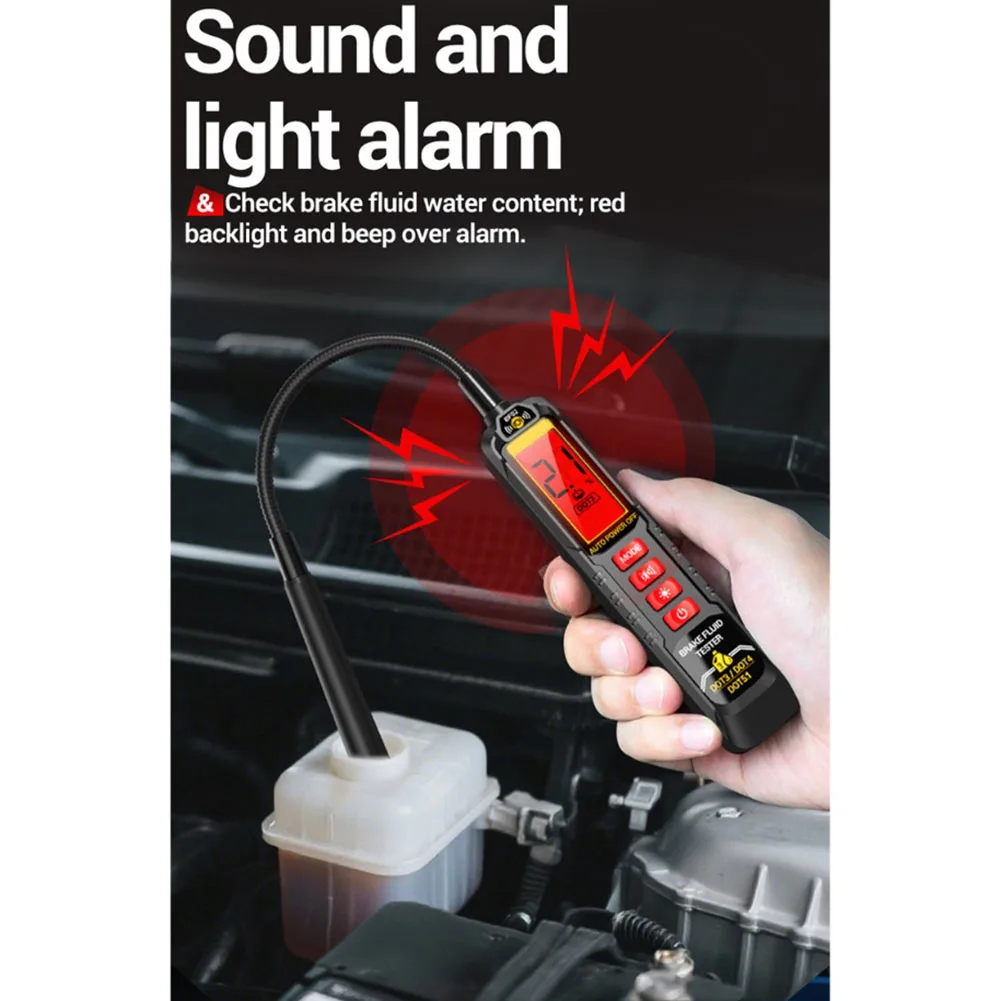 جهاز اختبار فرامل السيارات مع كشف دقيق للرطوبة في DOT3 4 5 1 سائل الفرامل وميزة قياس درجة الحرارة #2