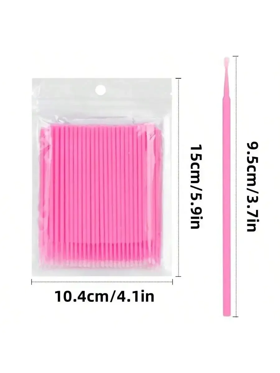 100pcs/Lot Eyelash Micro Swabs Cleaning Lash Lift Glue Remover  Applicators Makeup Brushes Tool   Microblade Extension
