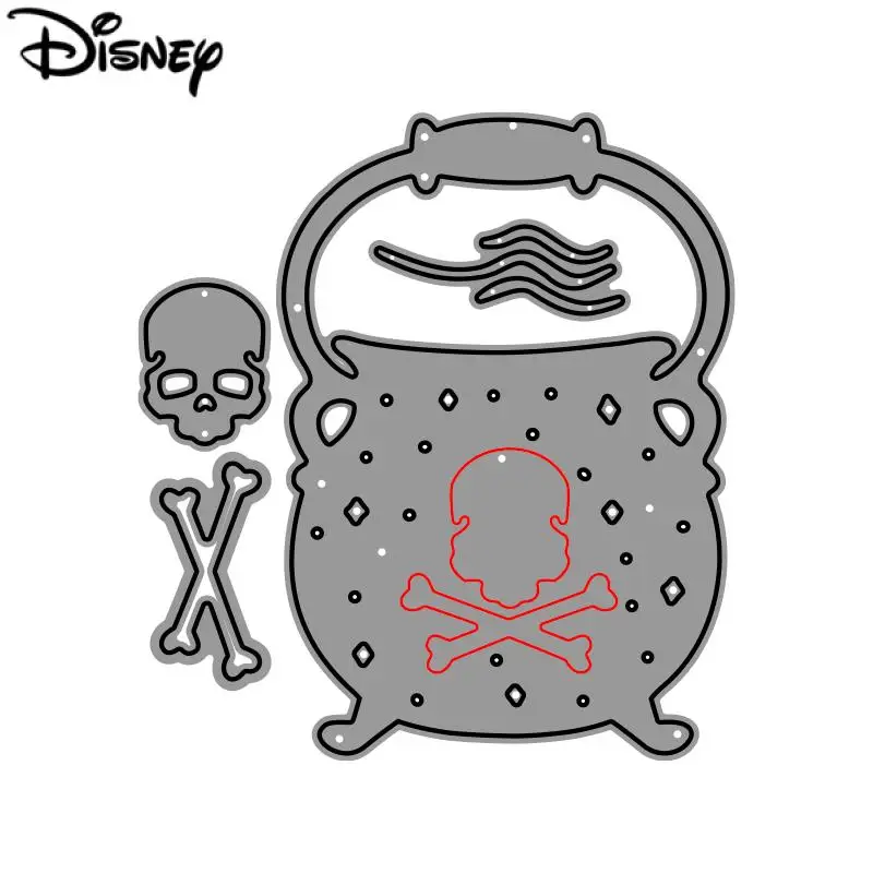 Halloween Bubbling Cauldron Pot Metal Cutting Dies Die Cuts DIY Scrapbooking Embossing Paper Crafts Seals for Decoration