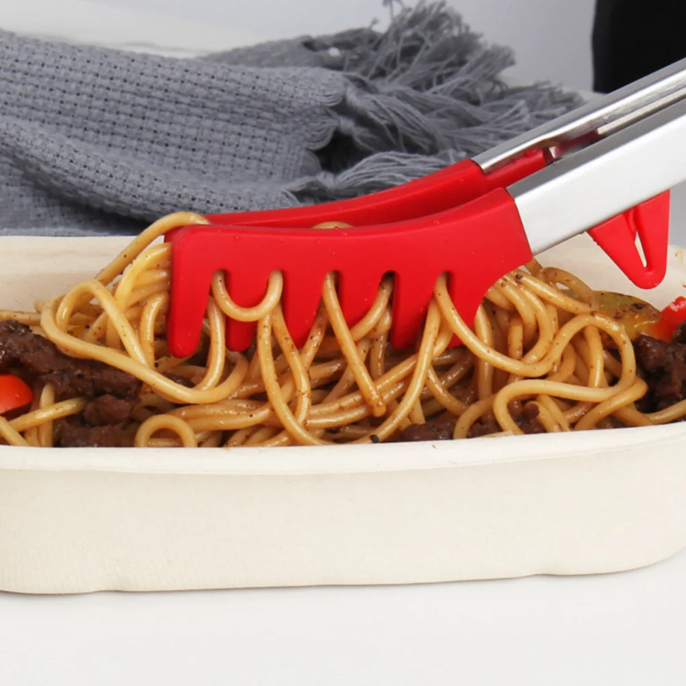 

1pc Premium Silicone Food Tongs Multi-Function Kitchen Tool Heat Resistant Ergonomic Handle Easy Clean Grill Accessory for BBQ