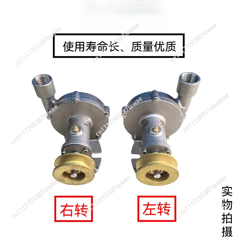 1 Inch Stainless Steel Marine Seawater Pump, Pulley Driven Centrifugal Engine Cooling Pump for Modified Diesel Engines