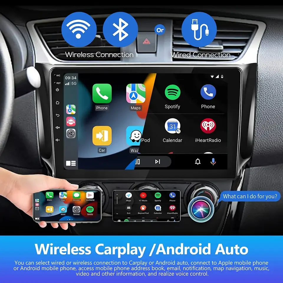 Android Car Stereo 4+64G Carplay 4G Sim Card GPS Navigation Carplay Wifi With 10