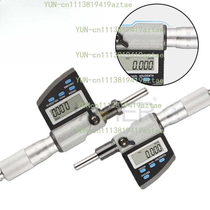 0-25mm Digital Display Micrometer with Engraved Measuring Tool Spiral Differential Head with Mounting Electronics