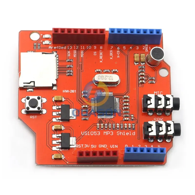 VS1053 VS1053B Stereo Audio MP3 Player Shield Record Decode Development Board Module With TF Card Slot For Arduino  R3