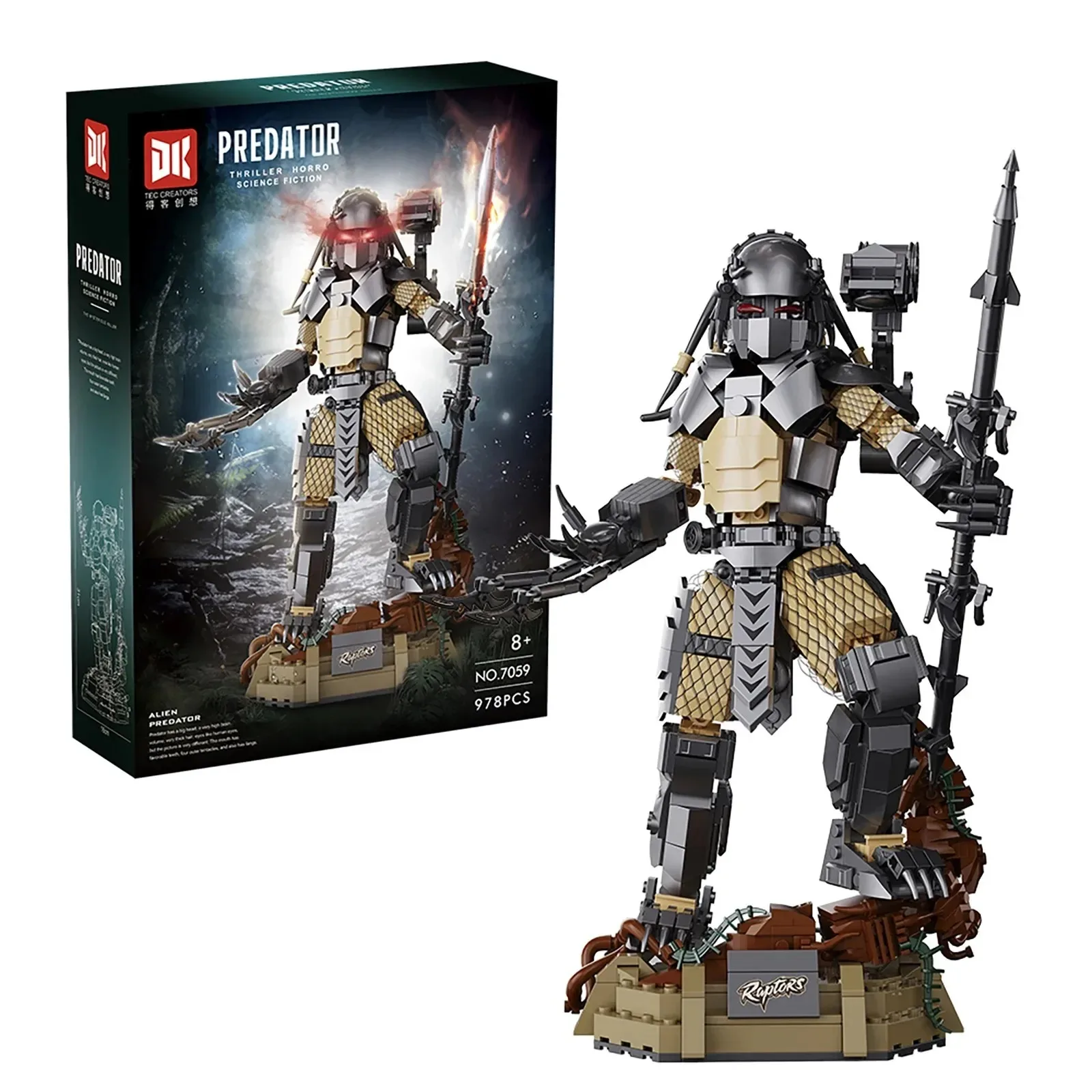 DK7059 Alien Beast Predator Model 978pcs Models DIY Small-Piece Building Blocks Brick MOC Technical Assembly Toys for Christmas