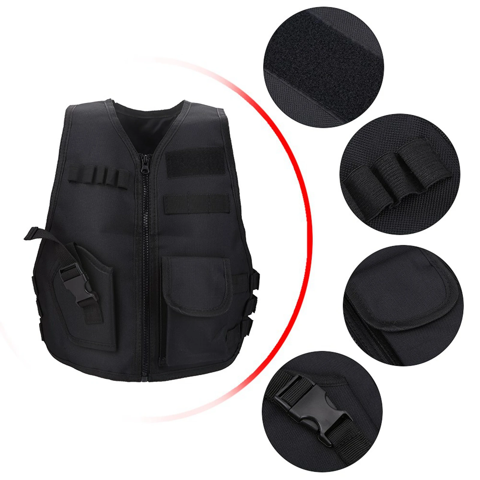 الأطفال تكتيك سترة طفل سترة قابلة للتعديل تنفس الأطفال أطفال سترة واقية صدرية لألعاب الصيد في الهواء الطلق #2