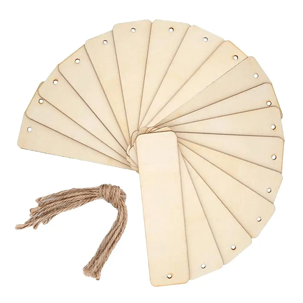 36 Pcs Wooden Bookmark Blank Acrylic Page Transparent Tags for Teacher Blanks Bookmarks DIY Student