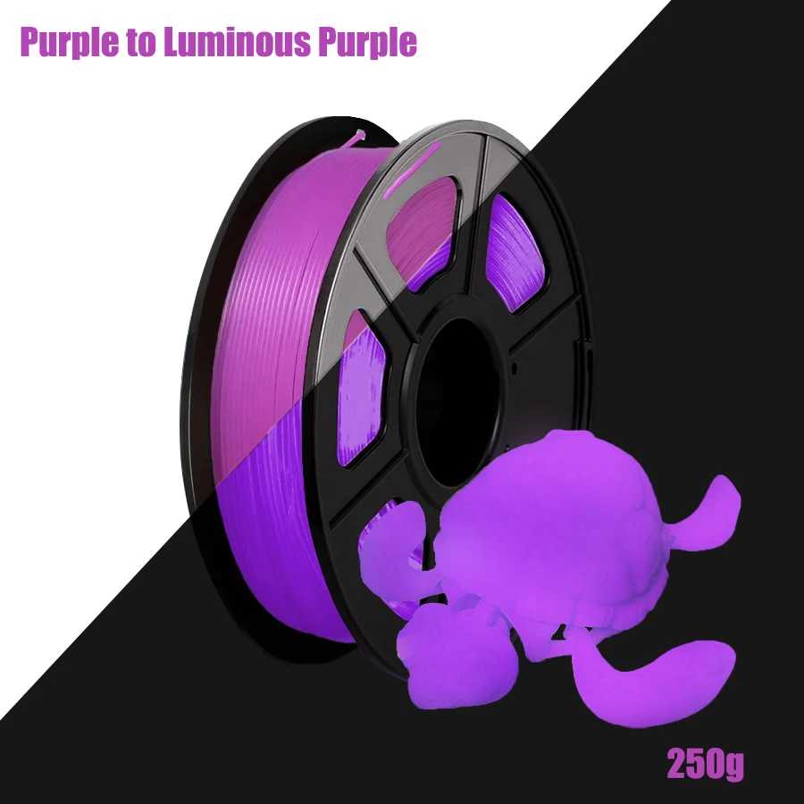 

Комплект нити для 3D-принтера, светящаяся в темноте нить, нить PLA 1,75 мм, точность на размер +/- 0,03 мм, 250 г, 1 катушка