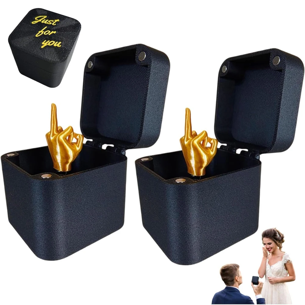 

1/2Pcs Middle Finger Gifts Box Funny Middle Finger Surprising Box Creative Middle Finger in A Box for Family Friends