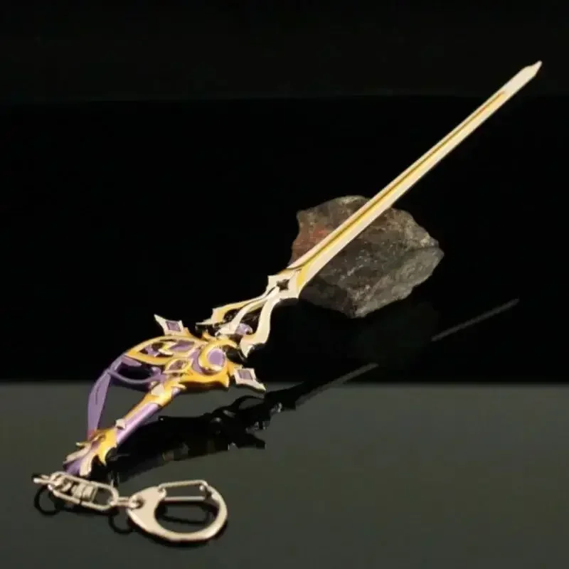 21cm Genshin Props Absolution One Handed Sword Weapon Keychains Metal Model Collection Ornament Crafts Game Peripheral Gifts Toy