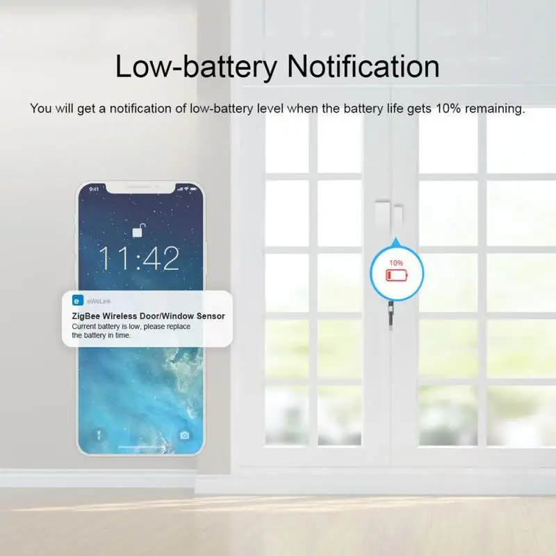 مستشعر باب ونافذة SONOFF-Zigbee ، كاشف مفتوح ومغلق لتطبيق EWeLink ، مطلوب zbridge ، يعمل مع اليكساس وجوجل المنزل ،