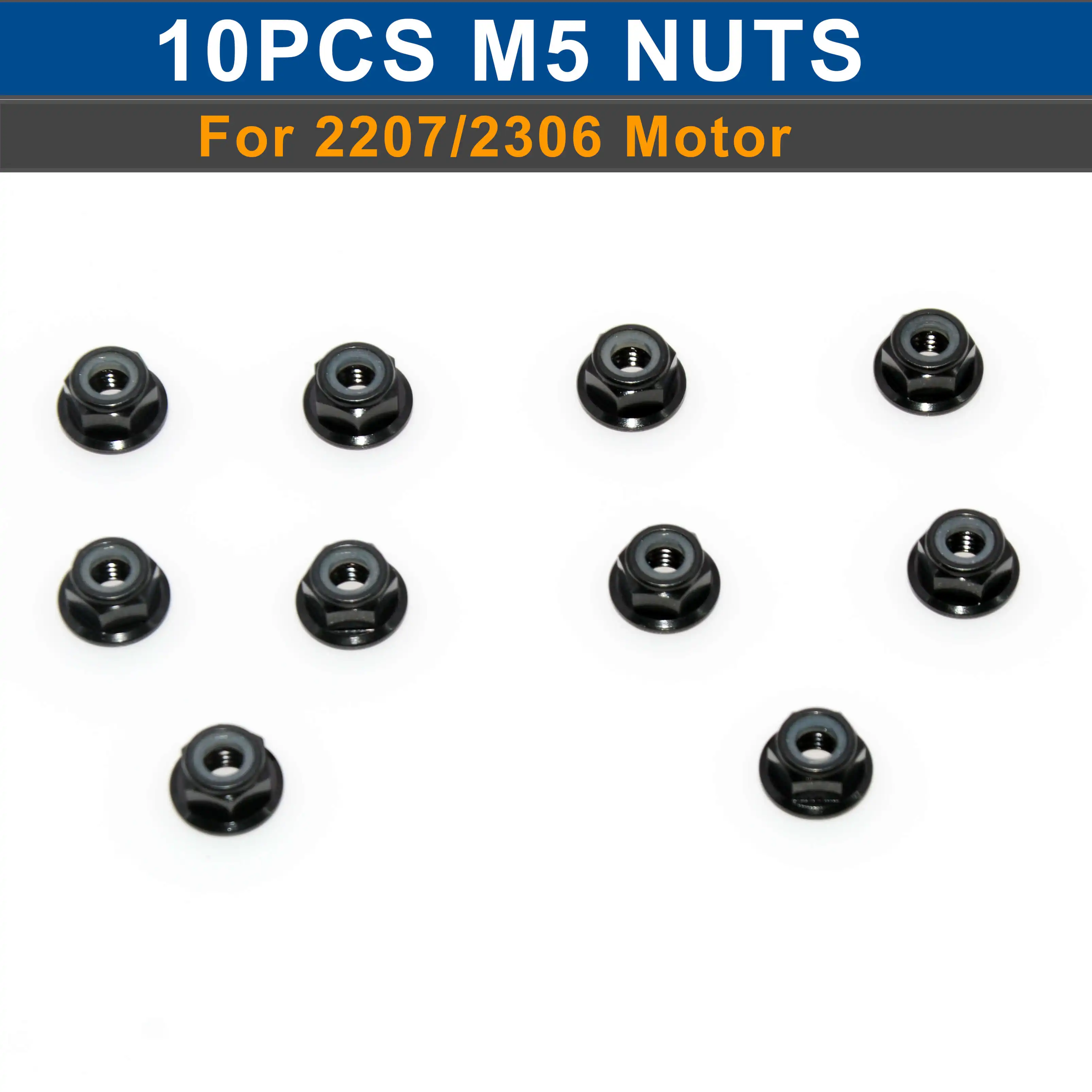 10PCS M5 Lock Nuts For RC FPV Drone 2207 2306 Motor Anti-Loose Quadcopter Parts