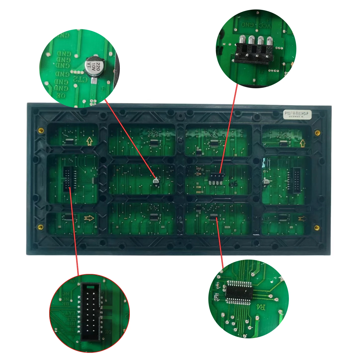 p10 Unit board 32*16 points outdoor waterproof rolling red led display module panel 320*160mm  aliexpress online shop