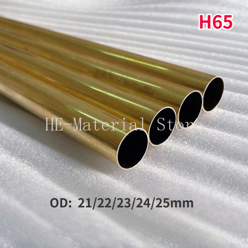 1Pcs Length 100mm H65 Brass Tube Capillary Tube OD 21/22/23/24/25mm Hollow Copper Pipe ID 17/18/19/20/21/22/23mm