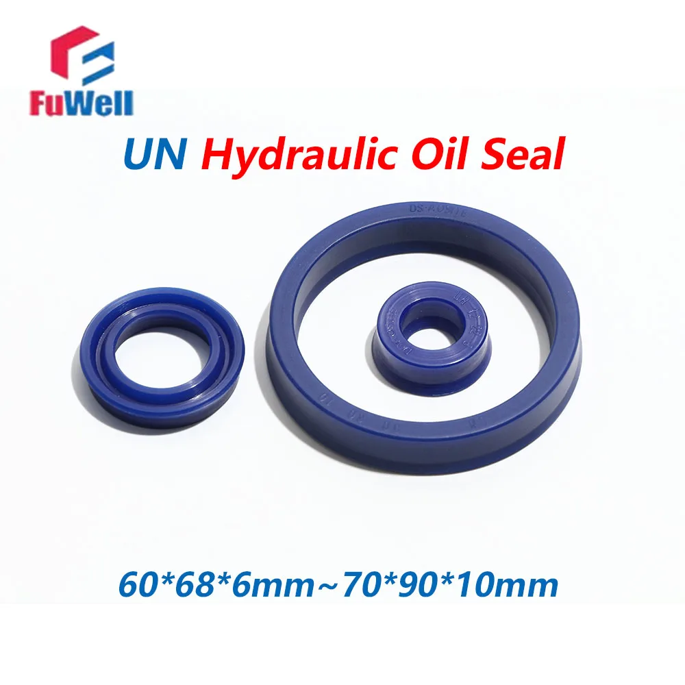 

Fuwell 1pcs UN Polyurethane Hydraulic Oil Seal Ring Cylinder Sealing Durable PU Material Pressure Resistance 60*68*6~70*90*10mm
