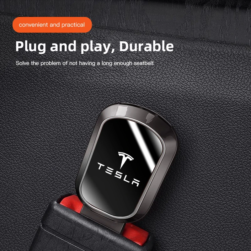 حزام مقعد السيارة تمديد سبيكة السحابة حزام الأمان مشبك موسع ل تسلا نموذج 3 نموذج S نموذج X نموذج Y Cybertruck Roadster #3