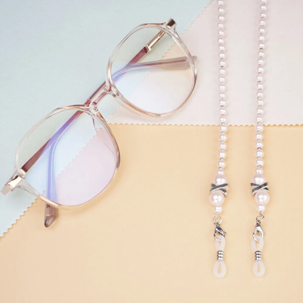 New Imitation Pearl Eyeglass Rope Anti Detachment Buckle Eyeglass Chain Antiskid Glasses Strap Home