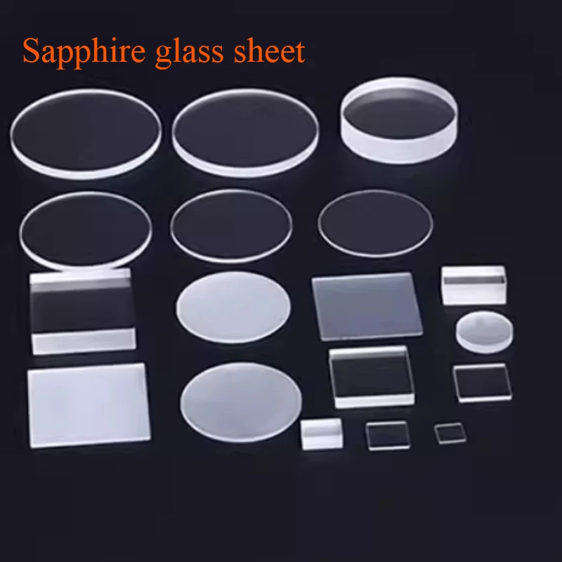 1PC Round/Square Flat Sapphire Glass  Thickness  0.5mm 1mm 2mm 3mm  Transparent Crystal Mineral Glass Watch Parts