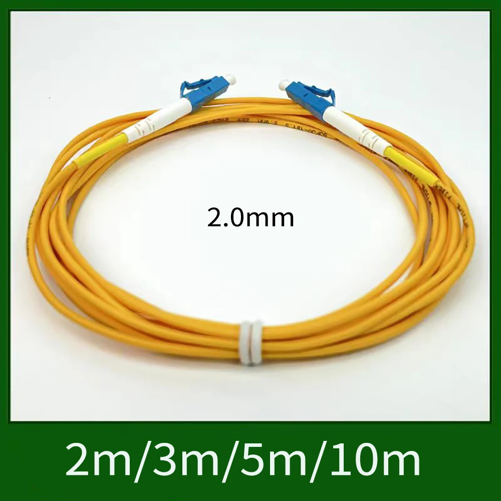 Cabos de remendo de fibra óptica LC/UPC-LC UPC único modo simplex núcleo 2.0mm (3m/5m/10m) 3.0mm (5m) cabo de extensão de fibra óptica