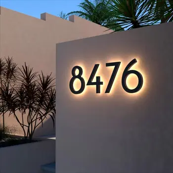 6 best sales Backlit house number - №4