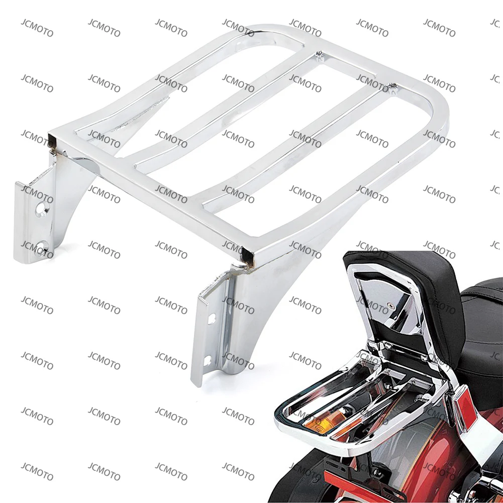 

Black/Chrome For Harley Dyna Softail FXDL FLST FLSTF FXDWG Sportster 2004-2017 Motorcycle Sissy Bar Backrest Luggage Rack