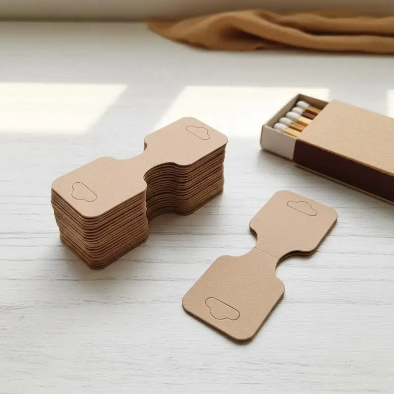 

Kraft Paper Display Cards for Jewelry Necklace Bracelet Foldable Holder Necklace Packaging Supplies for DIY Craft Shows