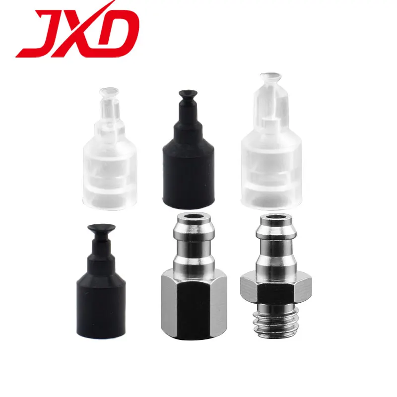 

JXD ZPL-2A/2B/3/4A/4B M4 M5 M6 Mini Metal Air Nozzle White Silicone Black NBR Soft Vacuum Suction Cup Sucker