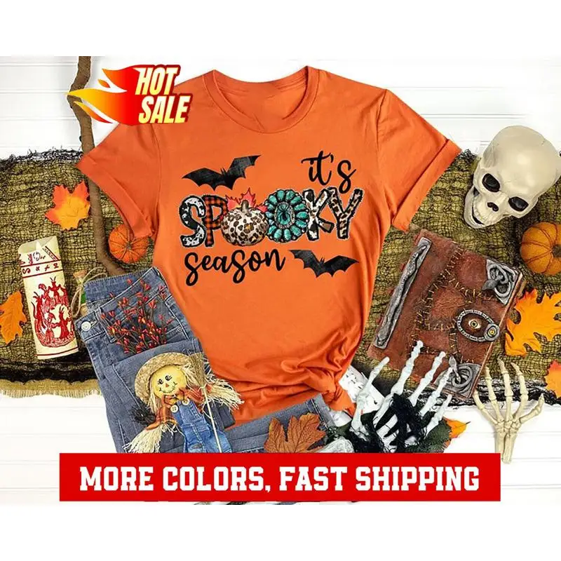 

Футболка It Spooky Season, детская мистическая рубашка на Хэллоуин