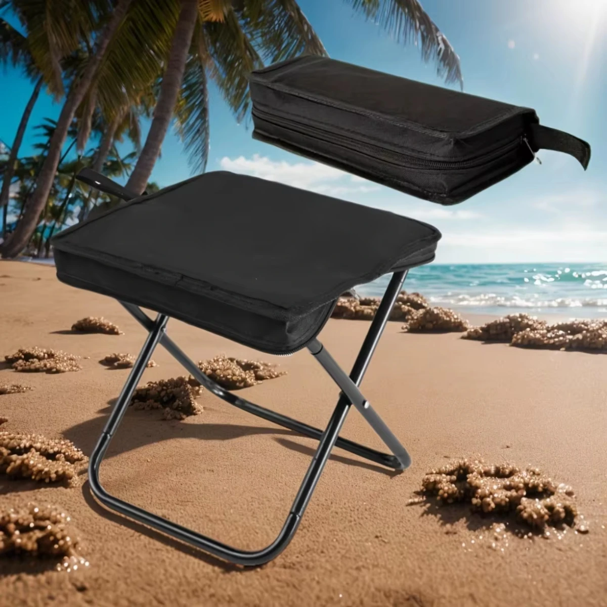 

Outdoor Pencil Case Folding Stool, Mini Pony Camping Fishing Stool, Travel Leisure Pencil Case Chair